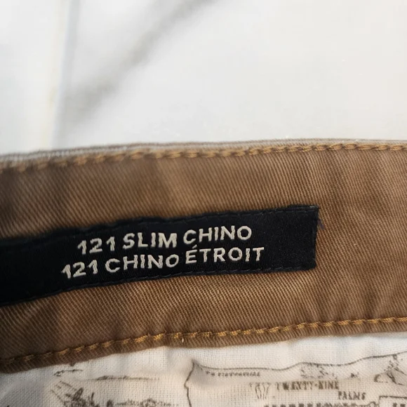 LUCKY BRAND, MENS NEW WITH TAGS,size 36- 121 slim Chino khaki tan pants,coolmax - Picture 3 of 16